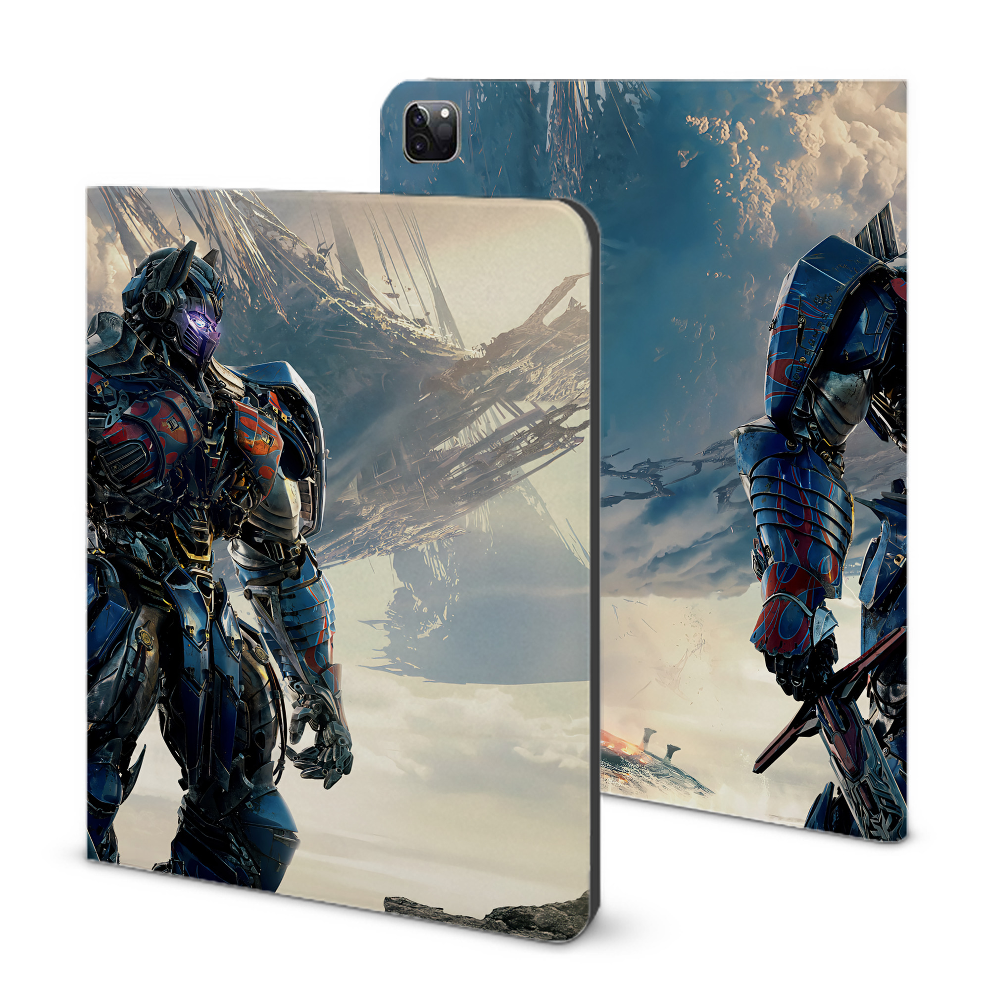 （画像用） Transformers トランスフォーマー IPad ケース ブック型 PUレザー TPU 耐衝撃 軽量 薄型 ペン収納なし 全面保護 IPad 各モデル対応